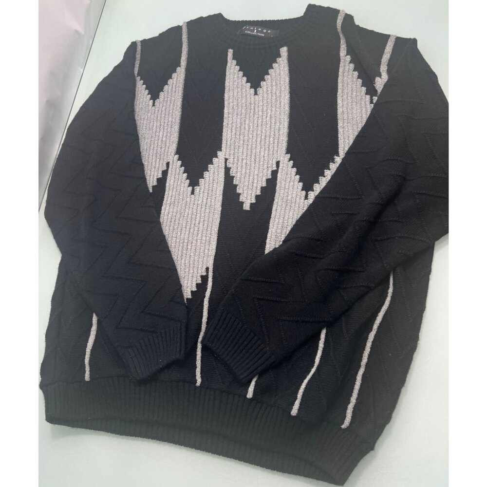 Vintage Protege Collection 3D Sweater Mens Large L Cosby 90's Made In USA